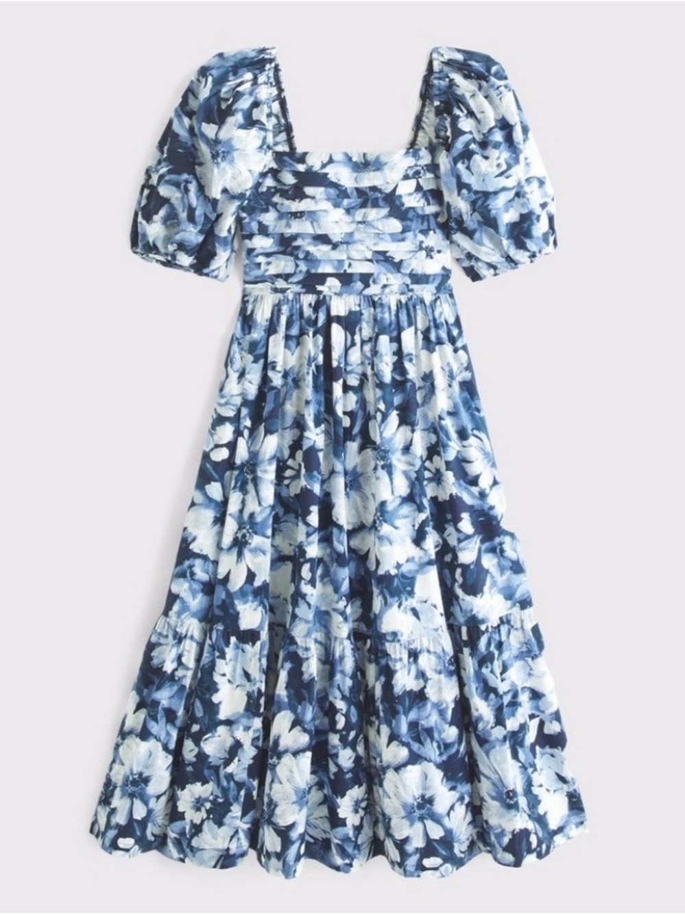 Abercrombie & Fitch Emerson Poplin Puff Sleeve Mini Dress, size Medium Tall